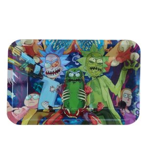 bandeja metal 18x12.5 cm. rick & morty iii