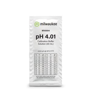 calibrador milwaukee ph4 sobre 20 ml.