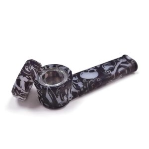 pipa silicona & tapa glass bowl skull 90 mm