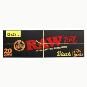 raw cono black 20 pk 1/4