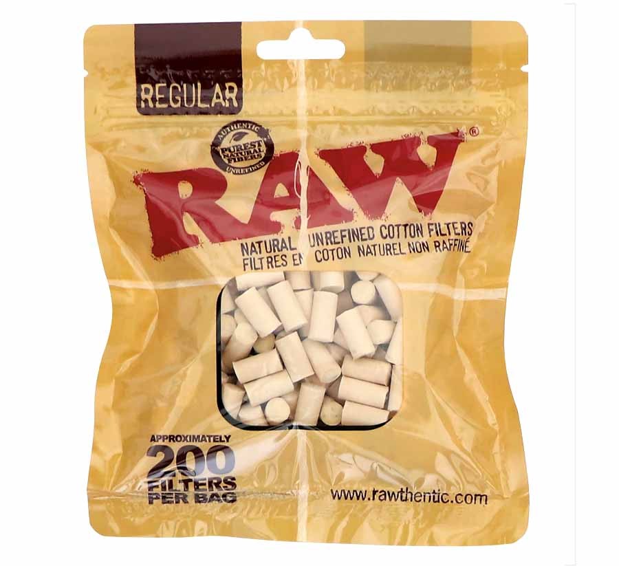 raw filtros algodón regular 200 (bolsa)