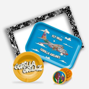 Pack Gorilla Airlines Gorilla Grillz con bandeja, cenicero y grinder
